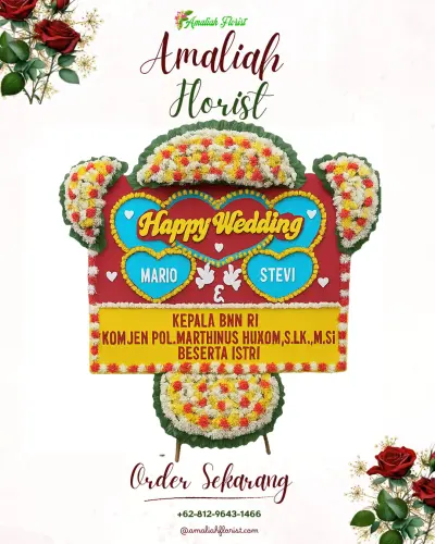 Karangan Papan Bunga Pernikahan di Pasa Gadang